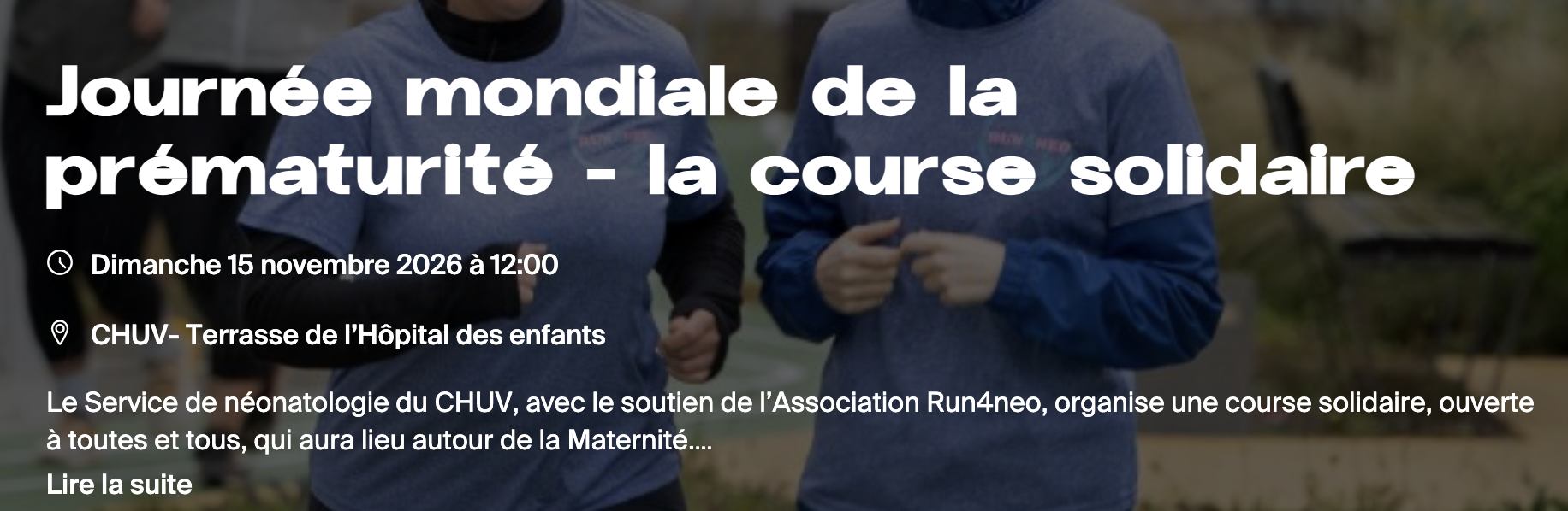 Dimanche 15 novembre 2026 – Journée mondiale de la prématurité